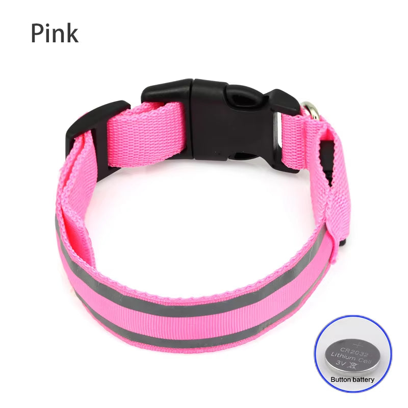 Collar LED Reflectante para Mascotas – Seguridad Nocturna Garantizada