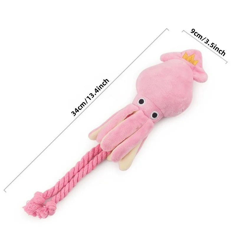 🐙 Juguete de Peluche Pulpo con Sonido para Mascotas