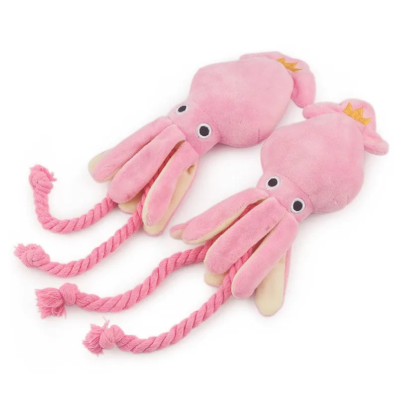 🐙 Juguete de Peluche Pulpo con Sonido para Mascotas