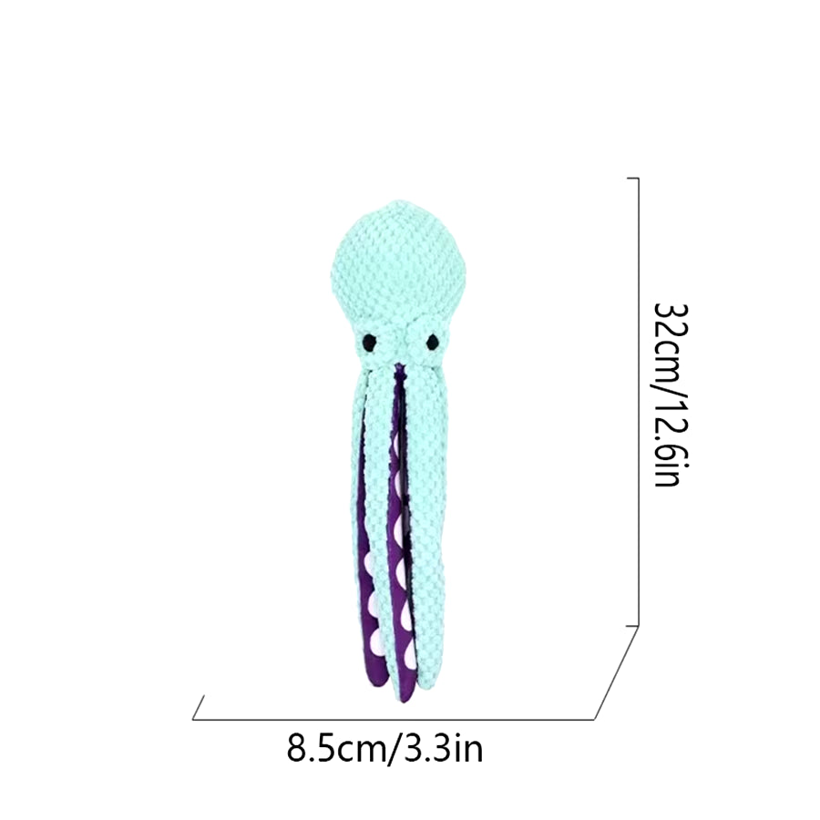 🐙 Juguete Pulpo de Peluche para Perros – Sonido Interactivo y Compañero contra el Aburrimiento