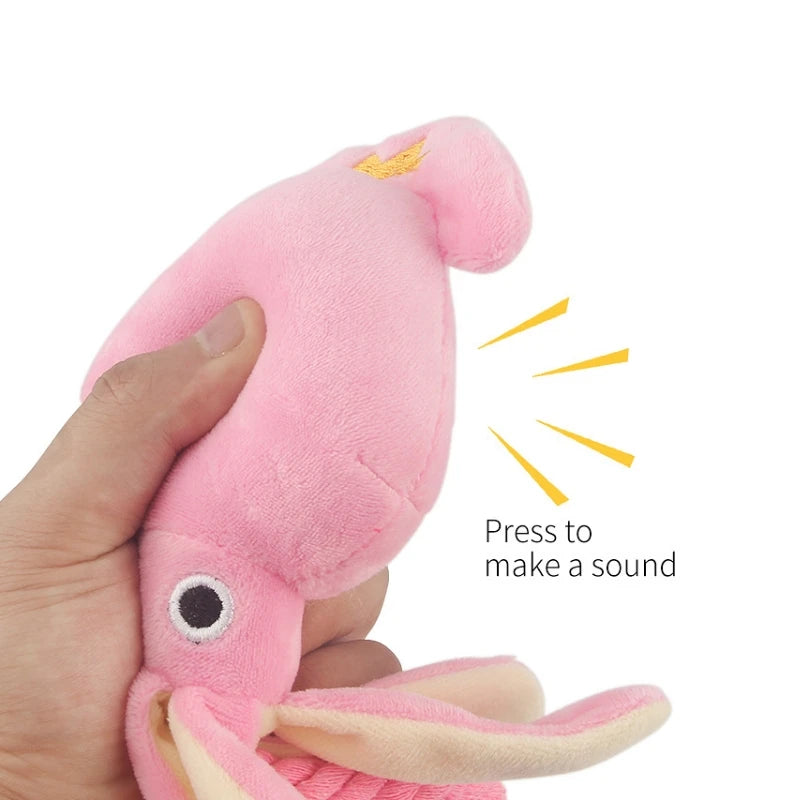 🐙 Juguete de Peluche Pulpo con Sonido para Mascotas