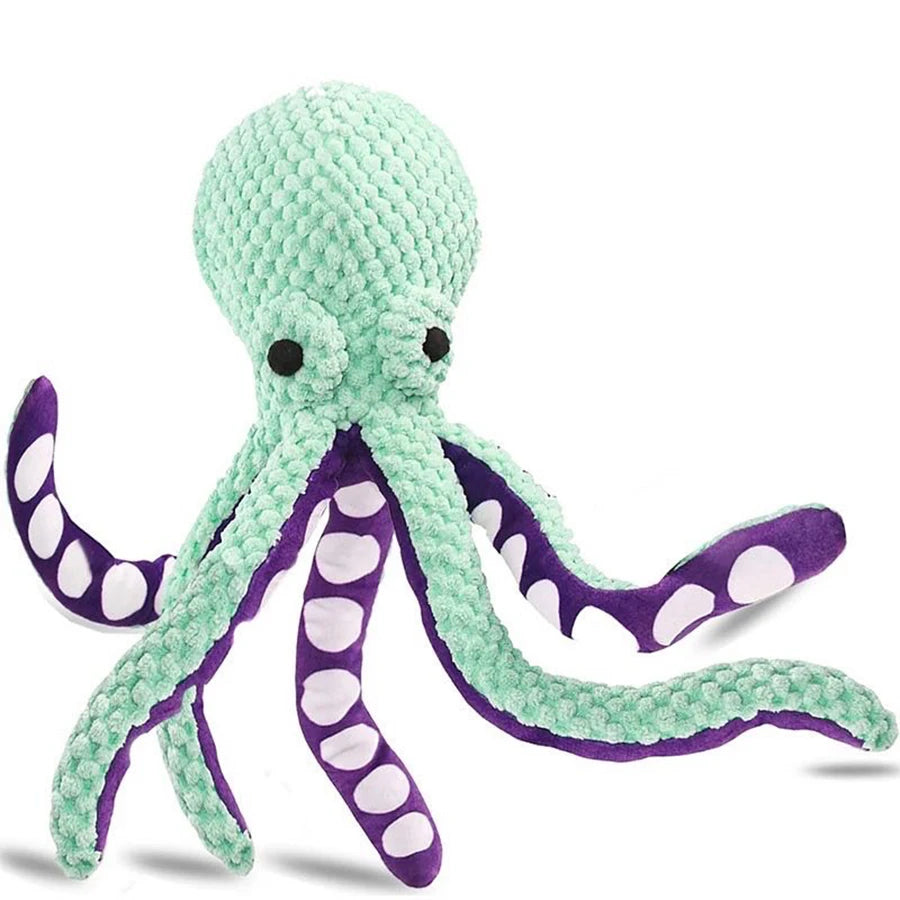 🐙 Juguete Pulpo de Peluche para Perros – Sonido Interactivo y Compañero contra el Aburrimiento