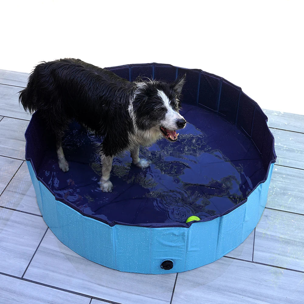 Piscina para Perros y Gatos Plegable – Antideslizante, Portátil y Resistente para Interior y Exterior