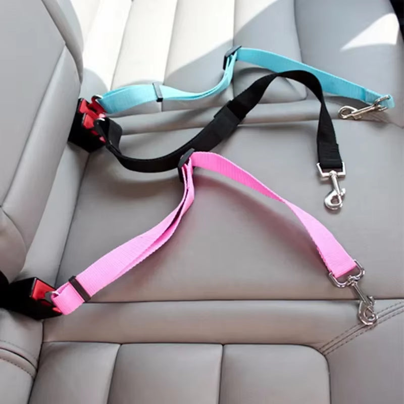 Cinturón de Seguridad para Perros y Gatos – Arnés de Coche Ajustable para Mascotas