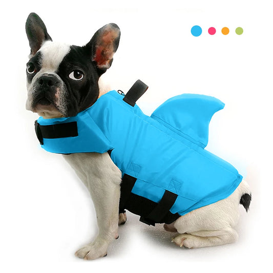 Chaleco Salvavidas para Perros con Diseño de Tiburón – Seguro y Divertido