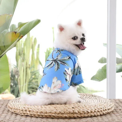 Camisa Hawaiana para Perros y Gatos – Ropa de Verano Estilo Playa para Mascotas Pequeñas y Medianas