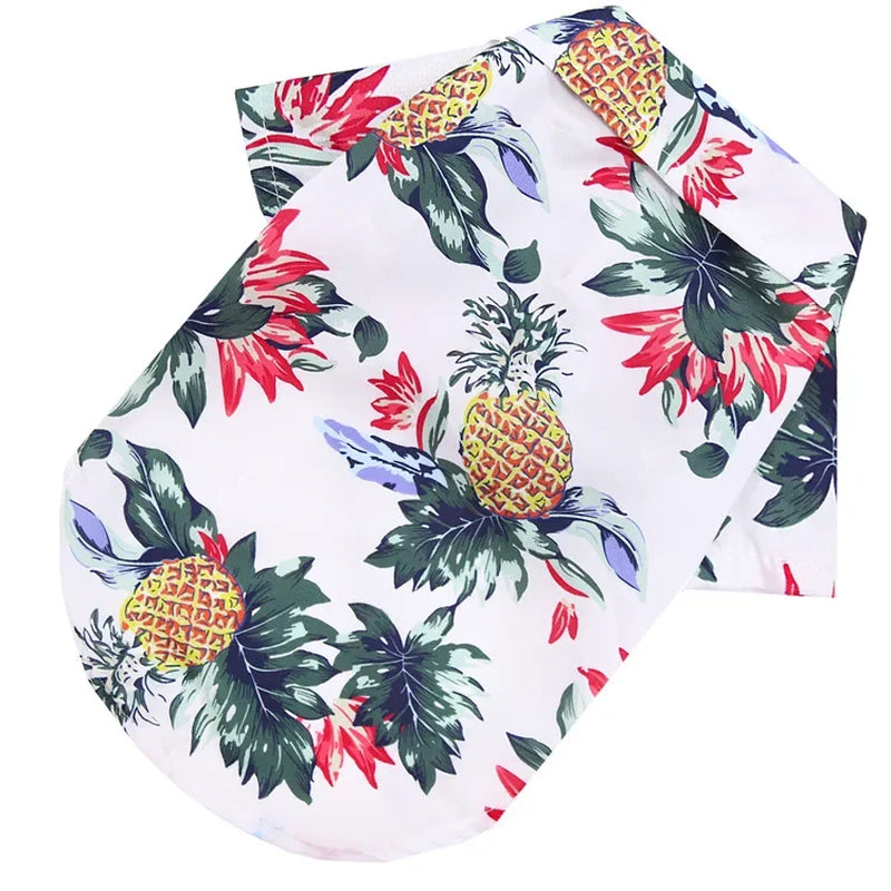 Camisa Hawaiana para Perros y Gatos – Ropa de Verano Estilo Playa para Mascotas Pequeñas y Medianas
