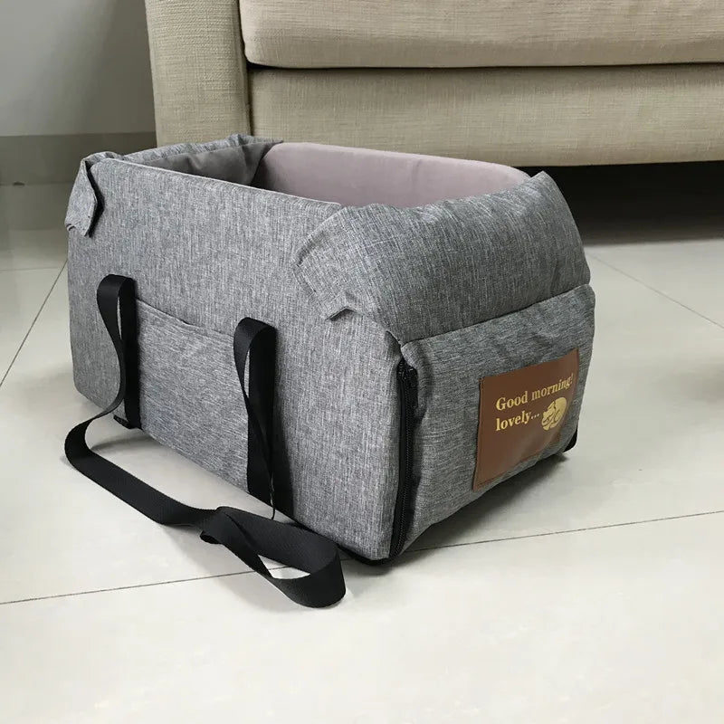Asiento de Coche para Perros y Gatos – Cama de Viaje Segura y Portátil