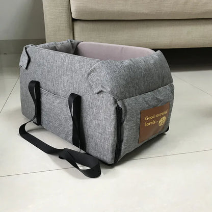 Asiento de Coche para Perros y Gatos – Cama de Viaje Segura y Portátil