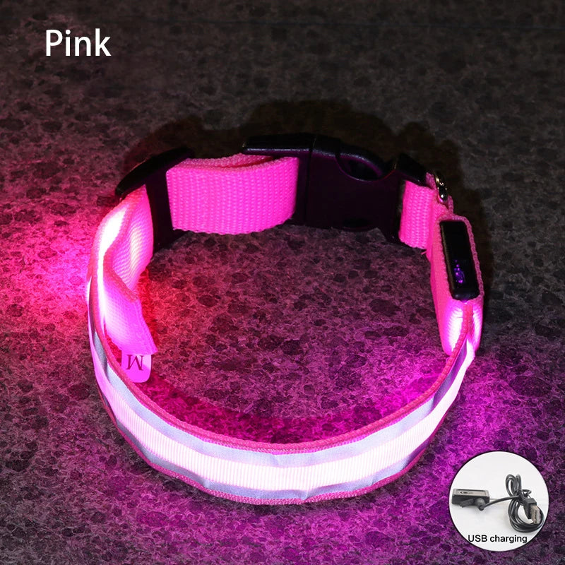Collar LED Reflectante para Mascotas – Seguridad Nocturna Garantizada