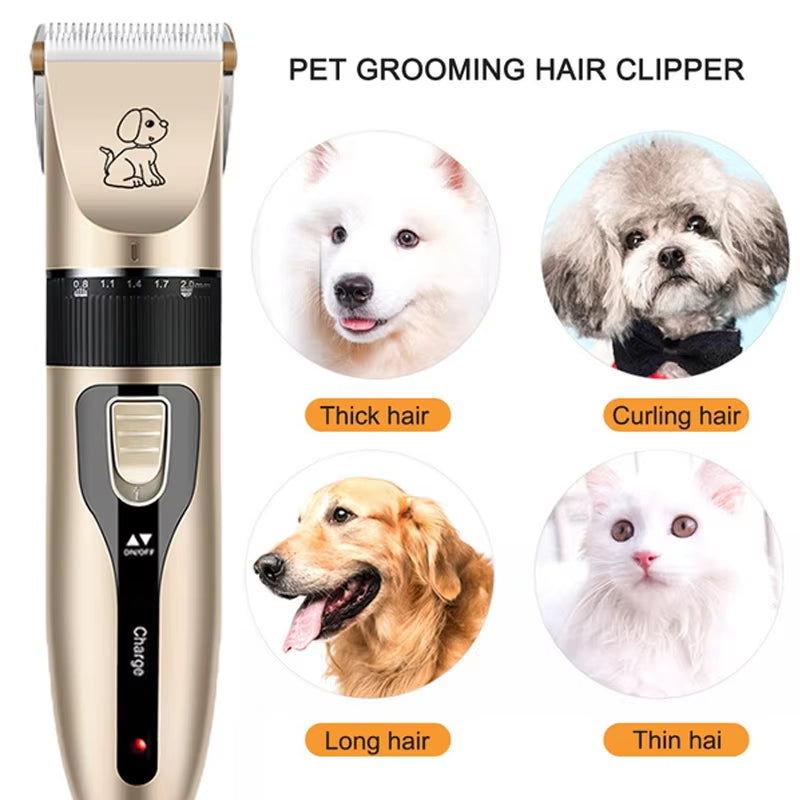 Kit Completo Profesional de Cortapelos Eléctrico para Mascotas – Recortadora para Perros y Gatos