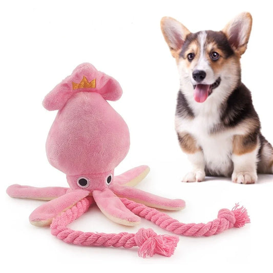 🐙 Juguete de Peluche Pulpo con Sonido para Mascotas