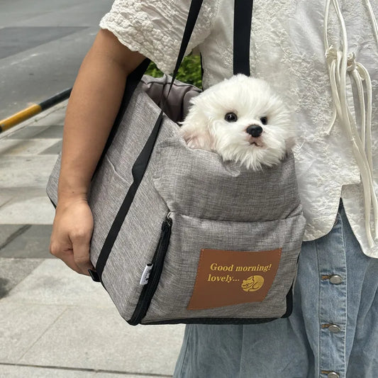 Asiento de Coche para Perros y Gatos – Cama de Viaje Segura y Portátil
