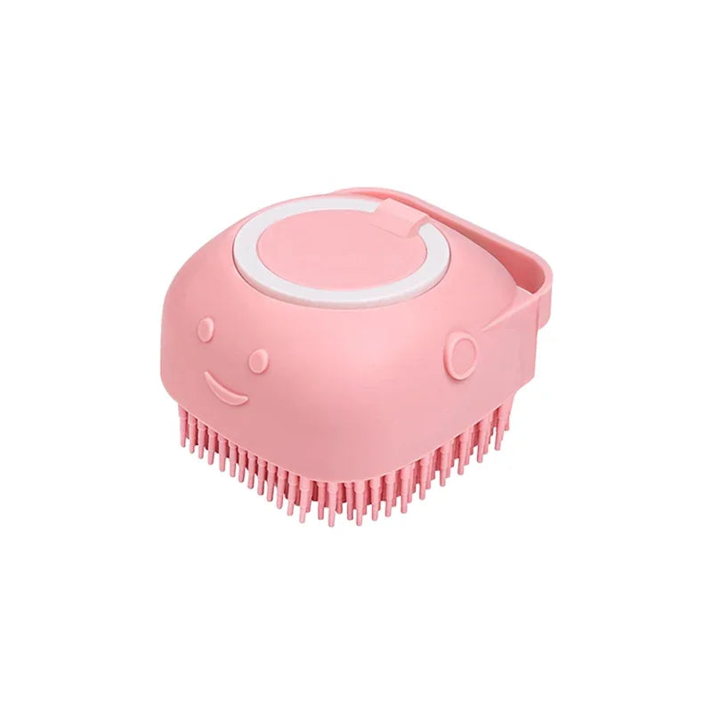 ✨ Cepillo de Baño con Dispensador de jabón para Perros y Gatos – Masaje, Limpieza y Comodidad en un Solo Paso 🛁🐶🐱