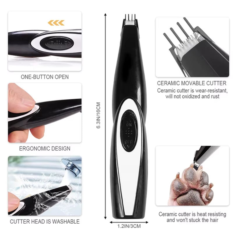 Kit Completo Profesional de Cortapelos Eléctrico para Mascotas – Recortadora para Perros y Gatos