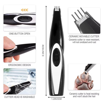 Kit Completo Profesional de Cortapelos Eléctrico para Mascotas – Recortadora para Perros y Gatos