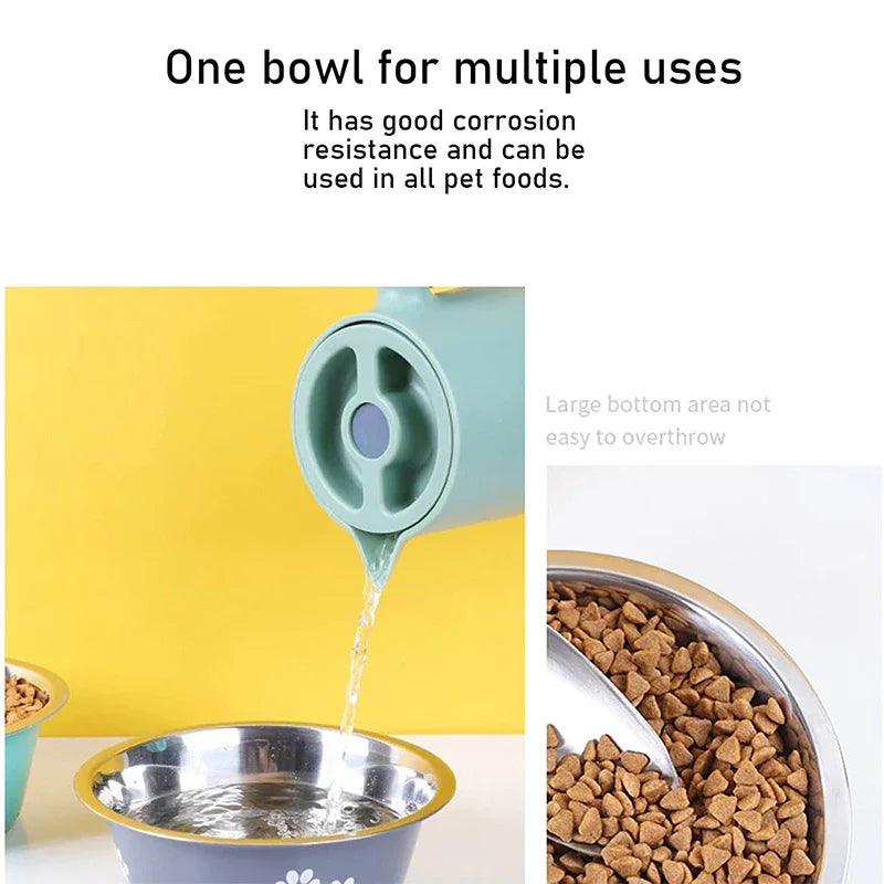 Comederos y Bebederos de Acero Inoxidable – Diseño Bonito, Funcional y Antideslizantes -  Perros y Gatos de todas las tallas