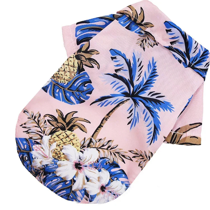 Camisa Hawaiana para Perros y Gatos – Ropa de Verano Estilo Playa para Mascotas Pequeñas y Medianas