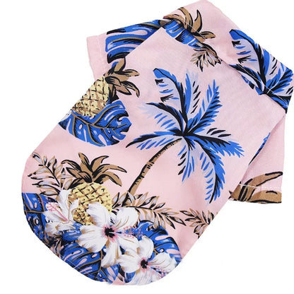 Camisa Hawaiana para Perros y Gatos – Ropa de Verano Estilo Playa para Mascotas Pequeñas y Medianas