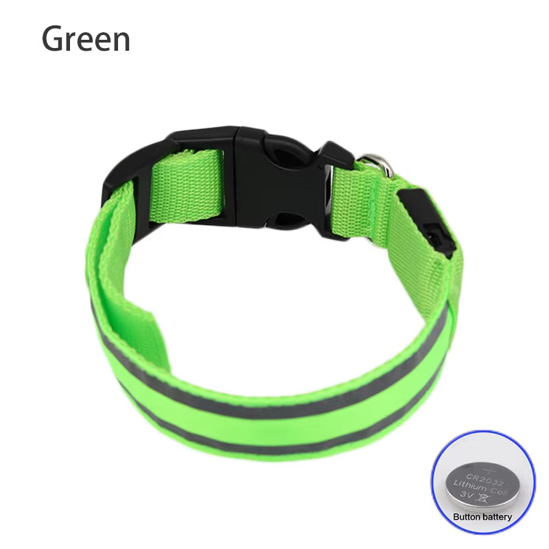 Collar LED Reflectante para Mascotas – Seguridad Nocturna Garantizada