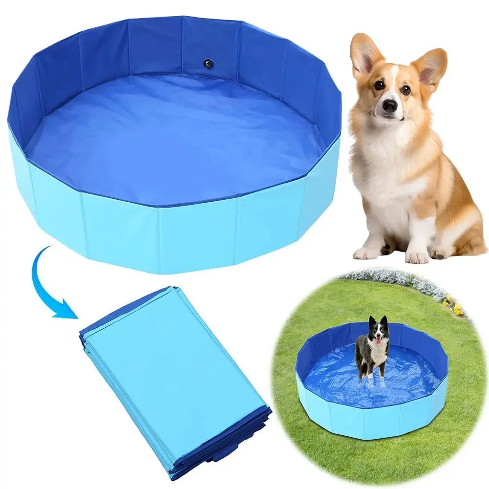 Piscina para Mascotas – Plegable, Portátil y Resistente para Perros y Gatos