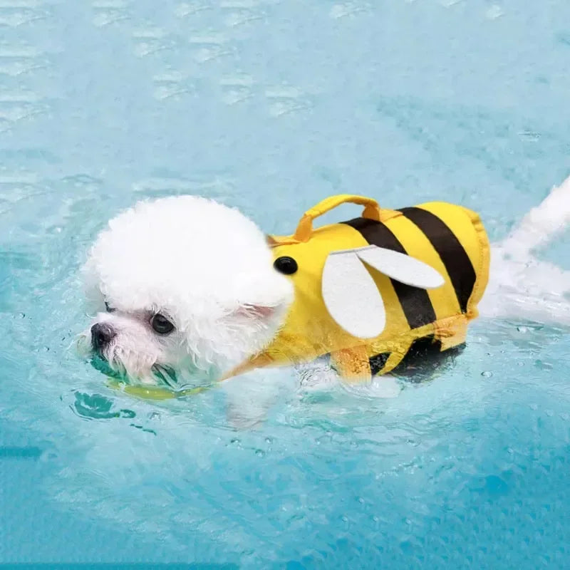 Chaleco Salvavidas para Perros – Diseño Veraniego y Seguro | Ropa de Natación para Mascotas con Arnés Incorporado