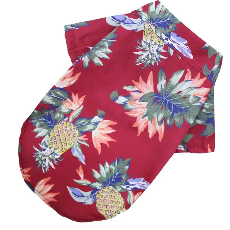 Camisa Hawaiana para Perros y Gatos – Ropa de Verano Estilo Playa para Mascotas Pequeñas y Medianas