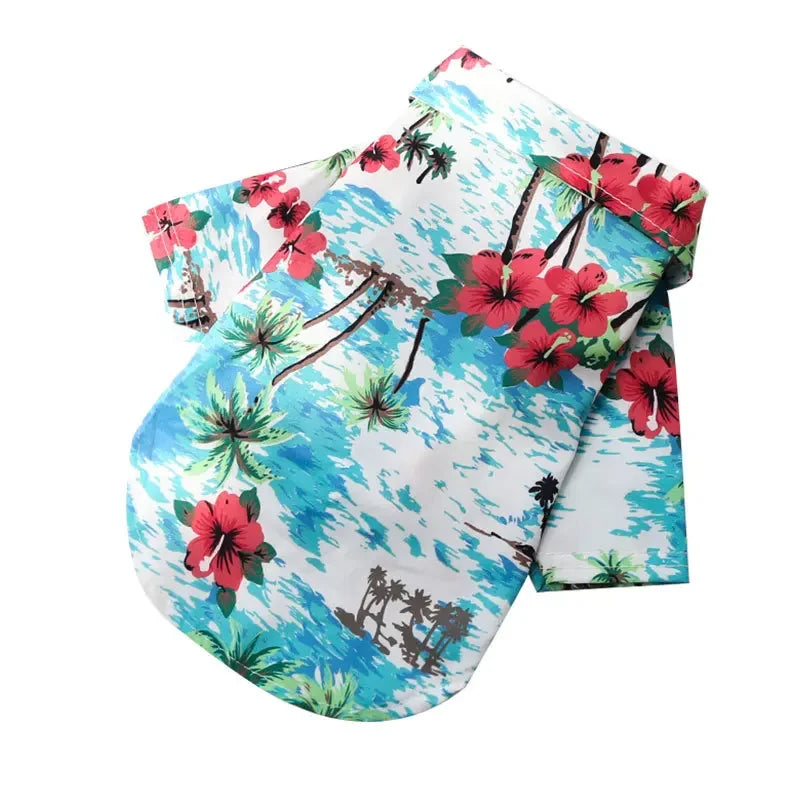 Camisa Hawaiana para Perros y Gatos – Ropa de Verano Estilo Playa para Mascotas Pequeñas y Medianas