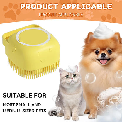 ✨ Cepillo de Baño con Dispensador de jabón para Perros y Gatos – Masaje, Limpieza y Comodidad en un Solo Paso 🛁🐶🐱