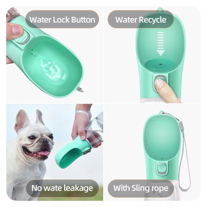 Botella de Agua Portátil para Perros – Antigoteo y Compacta | Bebedero para Mascotas al Aire Libre