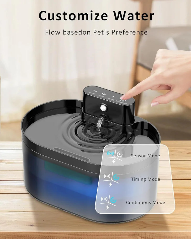 Fuente de Agua Automática Inalámbrica para Gatos y Perros – 2,2 L