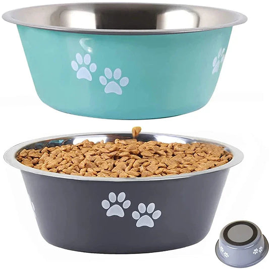 Comederos y Bebederos de Acero Inoxidable – Diseño Bonito, Funcional y Antideslizantes -  Perros y Gatos de todas las tallas