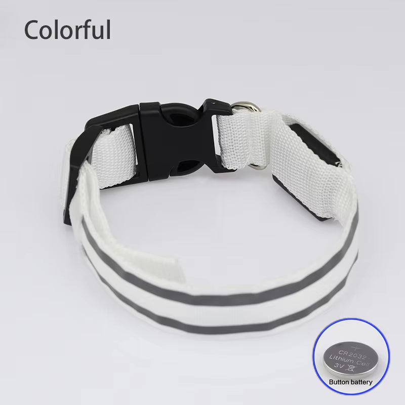 Collar LED Reflectante para Mascotas – Seguridad Nocturna Garantizada