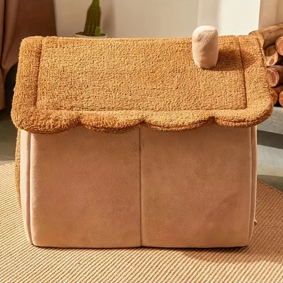 Casa Plegable para Mascotas Lavable | Cama y Refugio para Gatos y Perros Pequelos