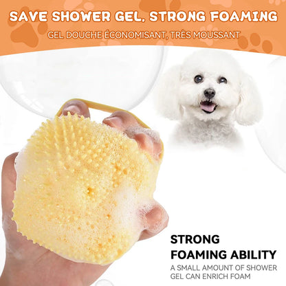 ✨ Cepillo de Baño con Dispensador de jabón para Perros y Gatos – Masaje, Limpieza y Comodidad en un Solo Paso 🛁🐶🐱