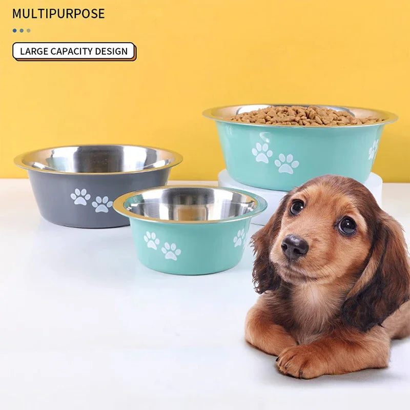 Comederos y Bebederos de Acero Inoxidable – Diseño Bonito, Funcional y Antideslizantes -  Perros y Gatos de todas las tallas