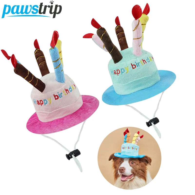 Sombrero de Cumpleaños para Perros y Gatos – Ajustable y Divertido