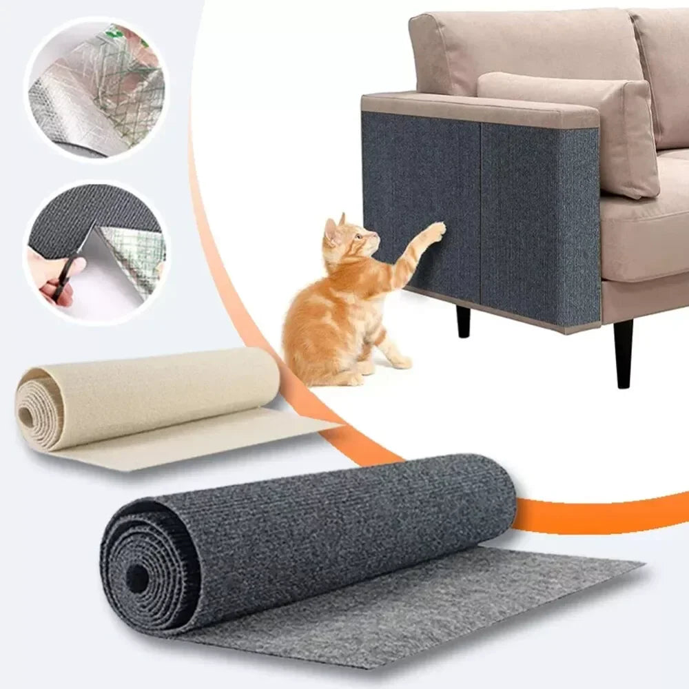 Alfombra Rascadora Autoadhesiva para Gatos – Protector de Sofás y Muebles
