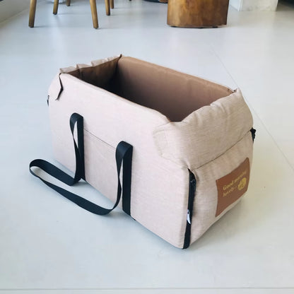 Asiento de Coche para Perros y Gatos – Cama de Viaje Segura y Portátil