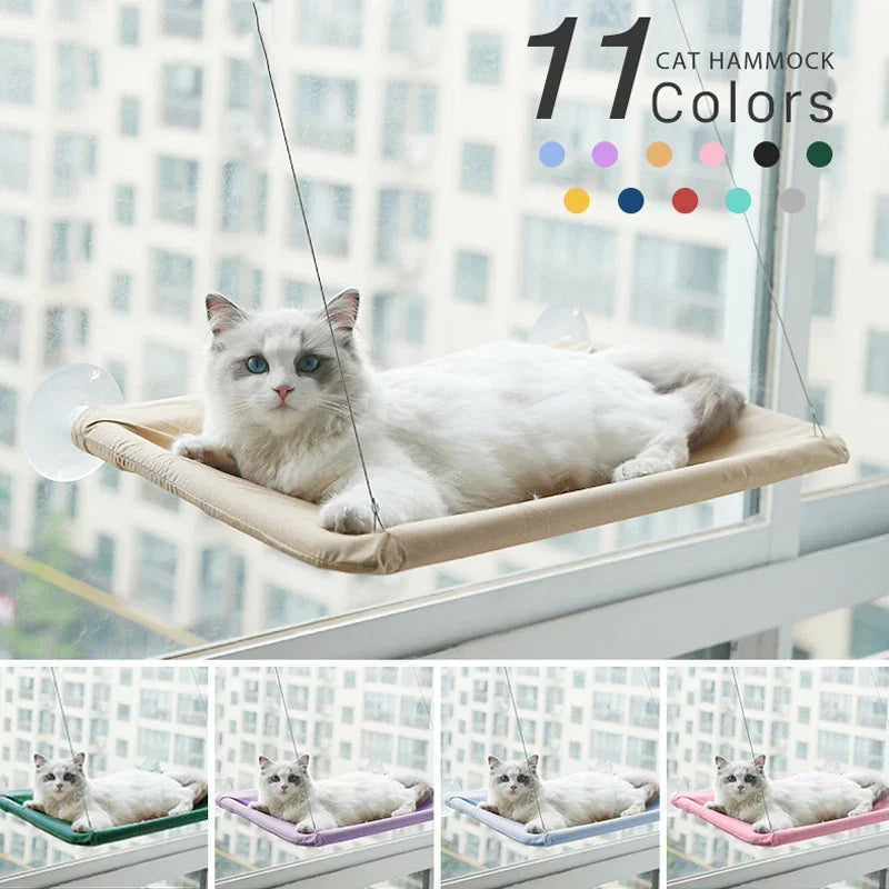 Cama de Ventana para Gatos – Hamaca con Ventosas Fuertes 20 kg