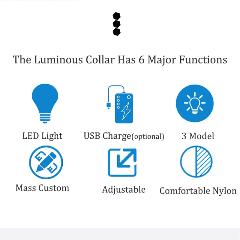 Collar LED Reflectante para Mascotas – Seguridad Nocturna Garantizada