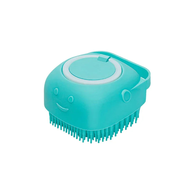 ✨ Cepillo de Baño con Dispensador de jabón para Perros y Gatos – Masaje, Limpieza y Comodidad en un Solo Paso 🛁🐶🐱